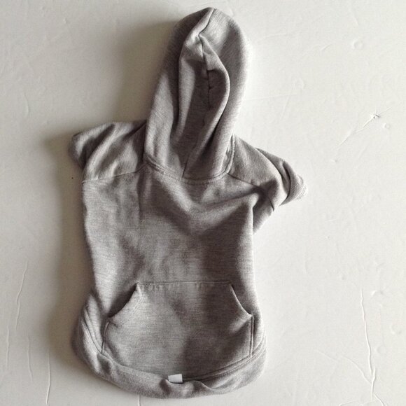 Small Dog Pet Coat Jacket With Hood Gray Clothing - Picture 2 of 3